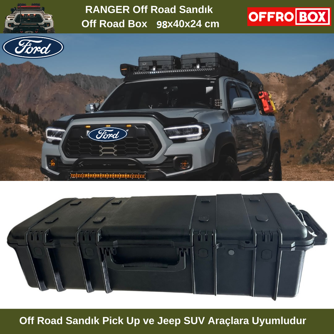 Ford Ranger Off Road Sandık Ranger Off Road Box Sandık 98x40x24 cm
