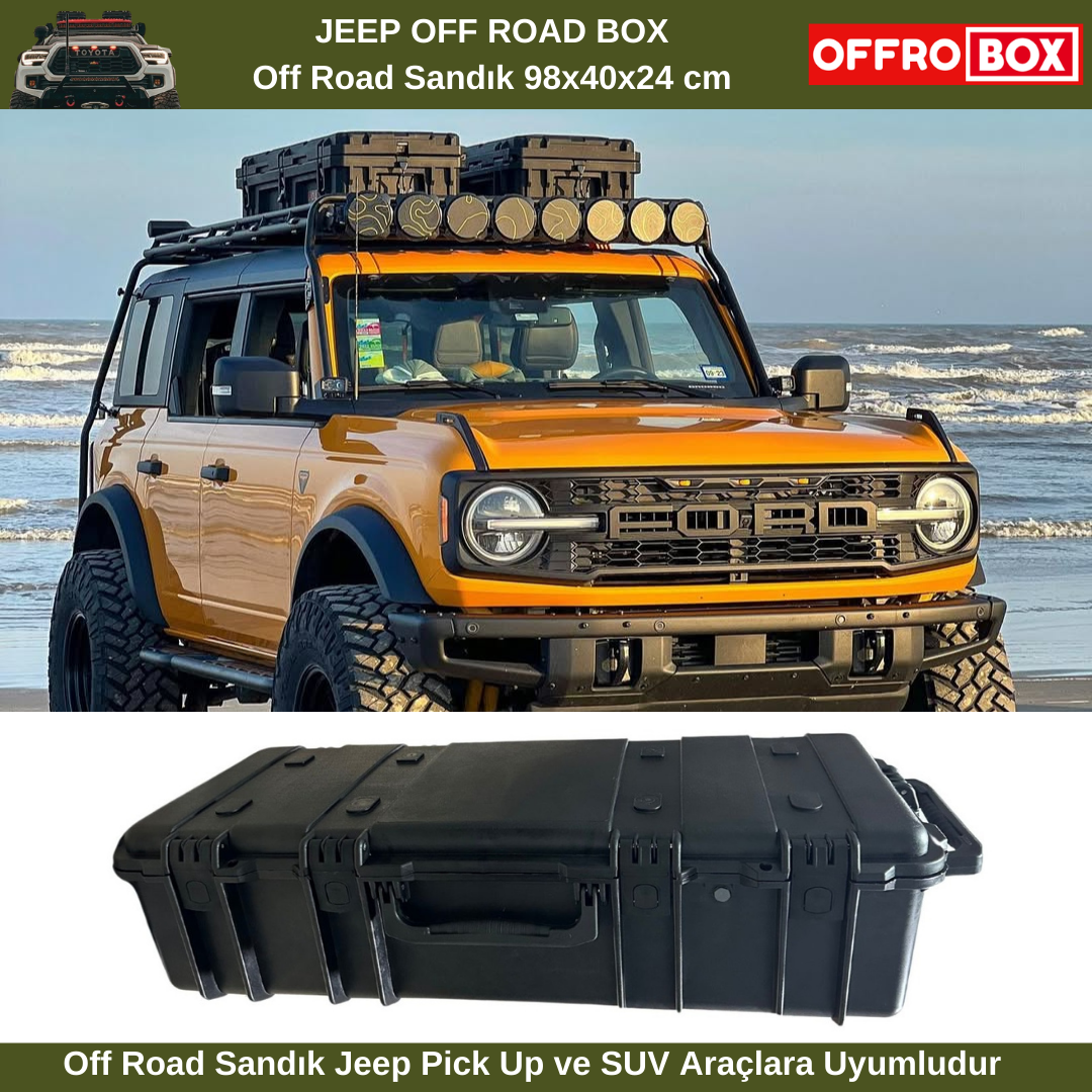 Jeep Off Road Sandık Jeep Off Road Box 98x40x24 cm