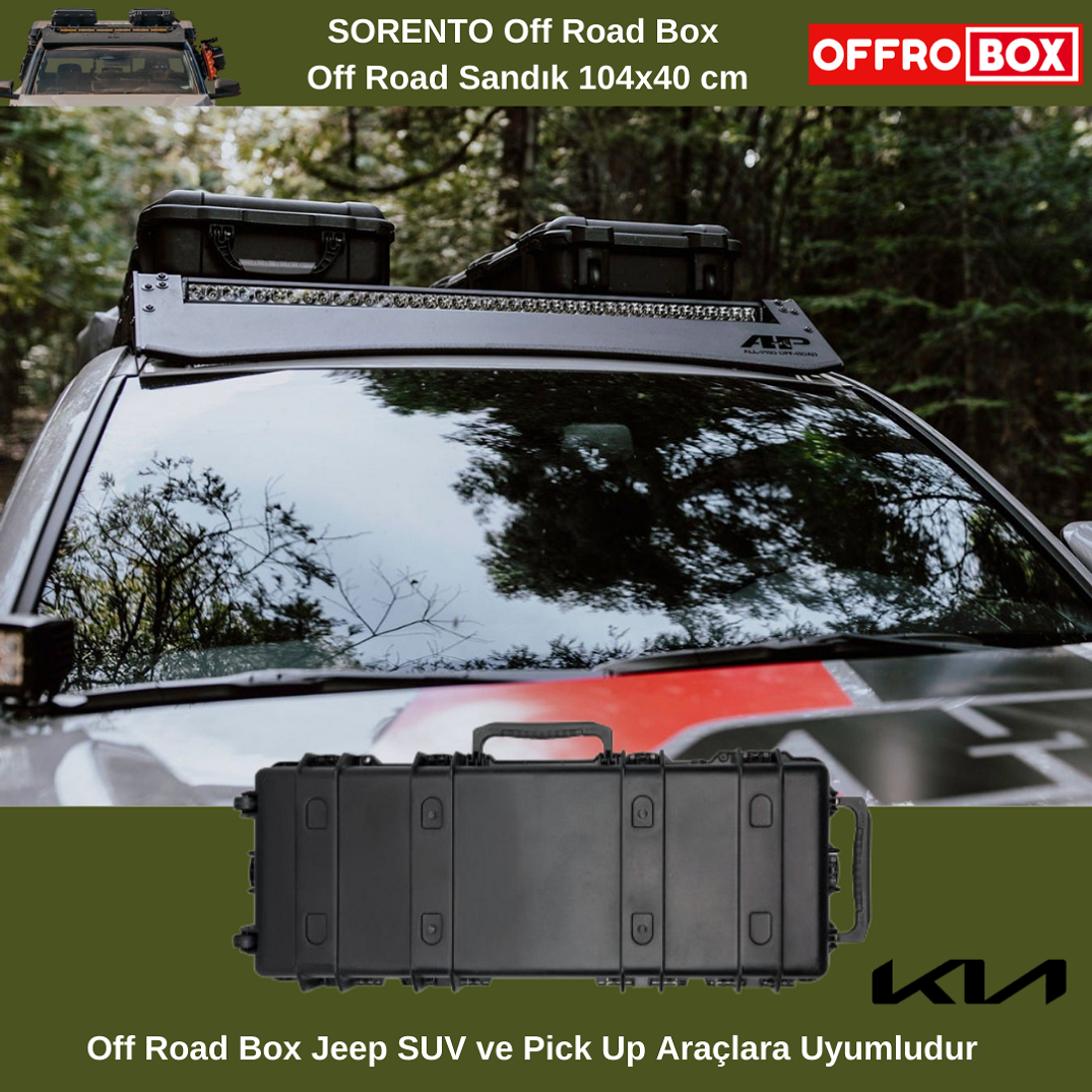 Kia Sorento Off Road Box Off Road Sandık Karnaval SUV Bagaj Box 104x40 cm