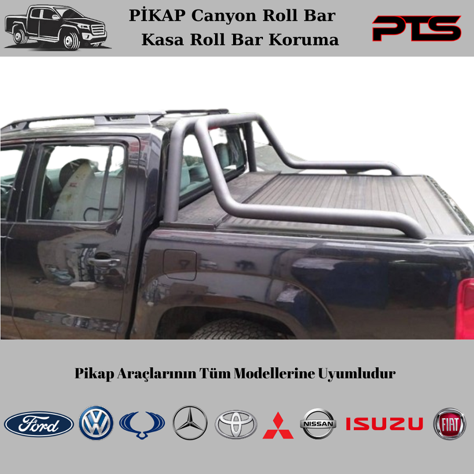 Pikap Roll Bar Pick Up Kasa Üstü Boru Canyon Roll Bar Koruma