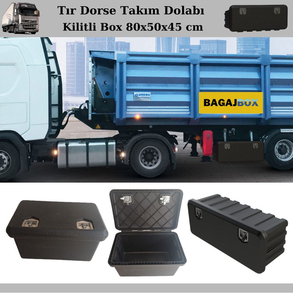 Tır Dorse Takım Dolabı Kasa İçi Kilitli Takım Dolabı Box 80x50x45 cm   