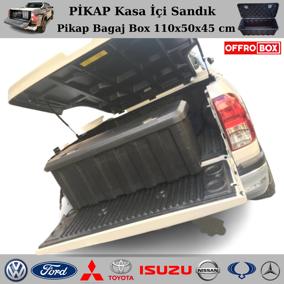 Amarok Kasa İçi Sandık Bagaj İçi Sandık Amarok Bagaj Box 110x50x45 cm