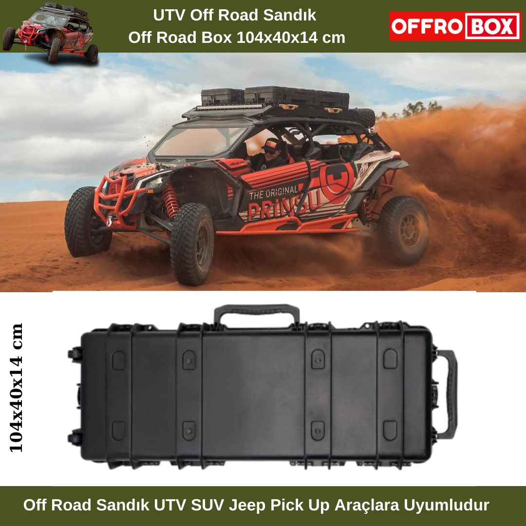 UTV Roof Box UTV Cargo Box UTV Off Road Box 104x40 cm